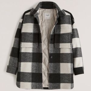Abercrombie oversized cozy shirt jacket